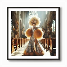 Drag Queen In Church Art Print