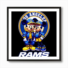 Mickey And Minnie Los Angeles Rams Poster