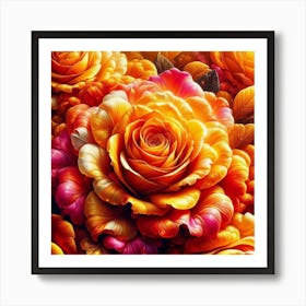 Orange Roses Art Print