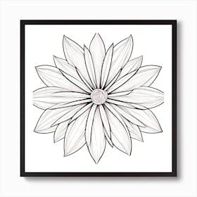 Flower Drawing 2 Art Print