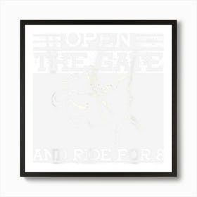 Open The Gate And Ride For 8 Bull Riding Rodeo Cowboy Art Print