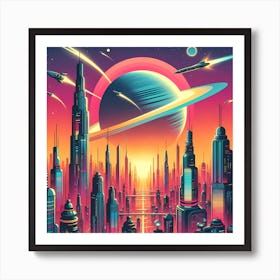 Futuristic City 12 Art Print