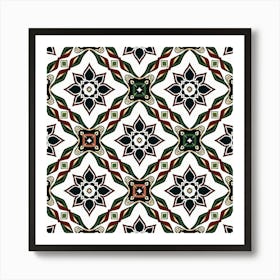Seamless Pattern Of Abstract Kaleidoscopic Geometry 2 Art Print