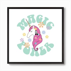 Hippie Unicorn Art Print