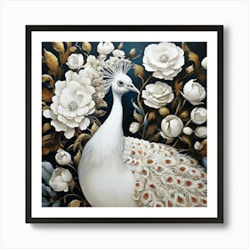 Peacock art Art Print