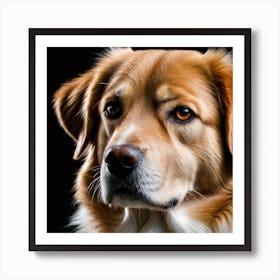 Golden Retriever Dog Portrait Art Print