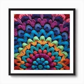 Crocheted Flower Art Print