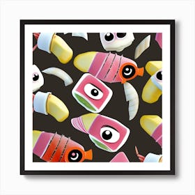 Funny Sushi Art Print