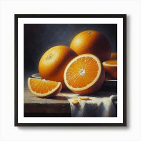 The Beauty of Oranges: A Still Life Oil Painting Tutorial Art Print