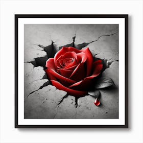 Rose that grew from the concrete Art Print