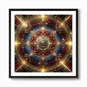 Abstract Fractal Mandala Art Print