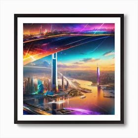 Futuristic Cityscape 96 Art Print