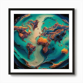 World Map 26 Art Print