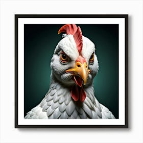 Portrait Of A Chicken 3 Art Print