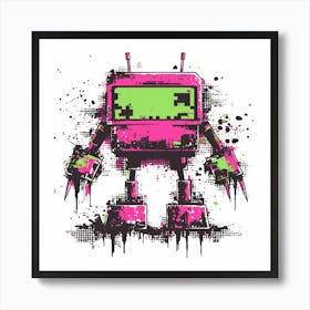 Design Retro 8 Bit Space Invader Art Print