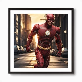City and the flash Art Print