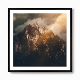 Mountain Rays Art Print