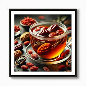 Sovereign Flame Jujube And Goji Berry Tea Art Print