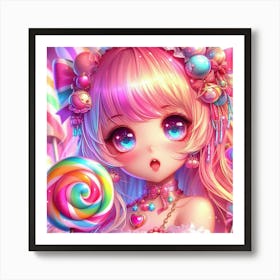 Lollipop Girl 1 Art Print