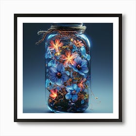 Jar Of Flowers Art Print