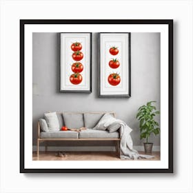 Tomatoes On A Wall Art Print