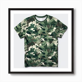 Camouflage T-Shirt Art Print