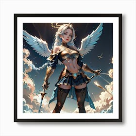 Angel Hd Wallpaper Art Print