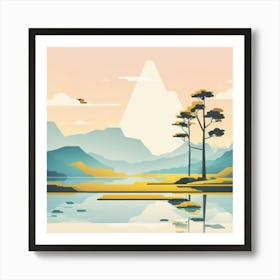 Landscape Illustration Art Print