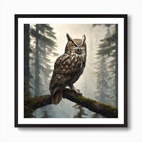 Great Horned Owl 1 Art Print