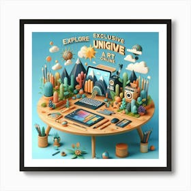 Explore Exclusive Unique Digital Art Online (3) Art Print