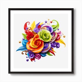 Colorful Roses Art Print