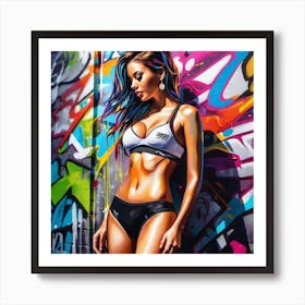 Graffiti Girl 4 Art Print