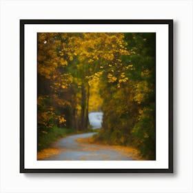 Autumn Road 1 Art Print