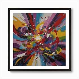 Abstract Painting Art Decoration Acrylic 1 Art Print