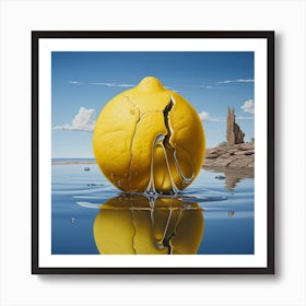 Surreal lemon painting Art Print