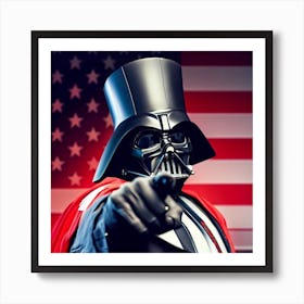 Darth Vader As Uncle Sam Art Print