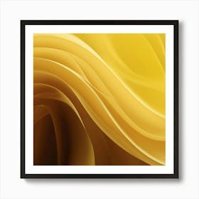 Abstract Yellow Wavy Background Art Print