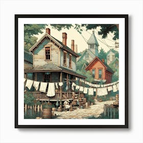 House In The Country 1 Art Print