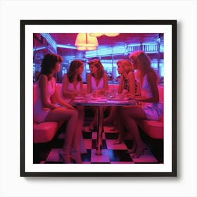 'Diner Girls' Art Print