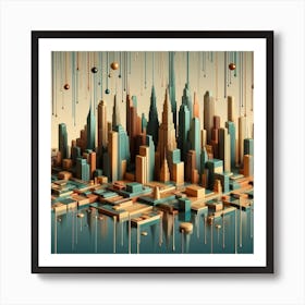 Abstract Cityscape 3 Art Print