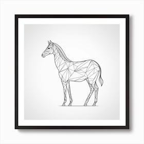 Polygonal Horse Illustration Art Print