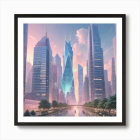 Futuristic Cityscape 59 Art Print