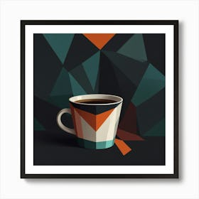 Abstract Coffee Cup 3 Art Print