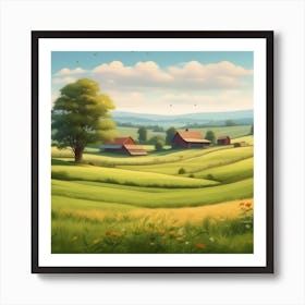 Farm Landscape Art Print
