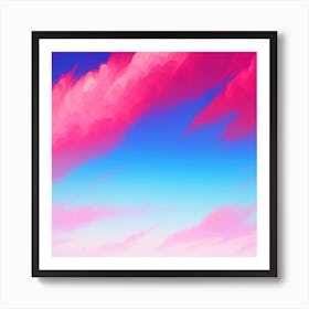 Pink And Blue Sky Art Print