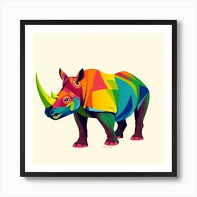 Rhino Art Print