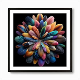 Colorful Feathers Art Print