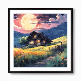 House In The Countryside Art Print