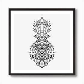 Pineapple Mandala 02 Art Print