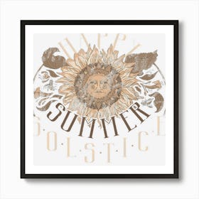 Earthy Happy Summer Solstice Art Print